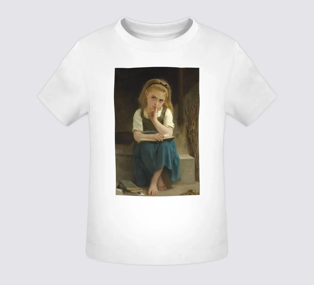 William-Adolphe Bouguereau - La lezione difficile maglietta neonato da Timeless Artworks