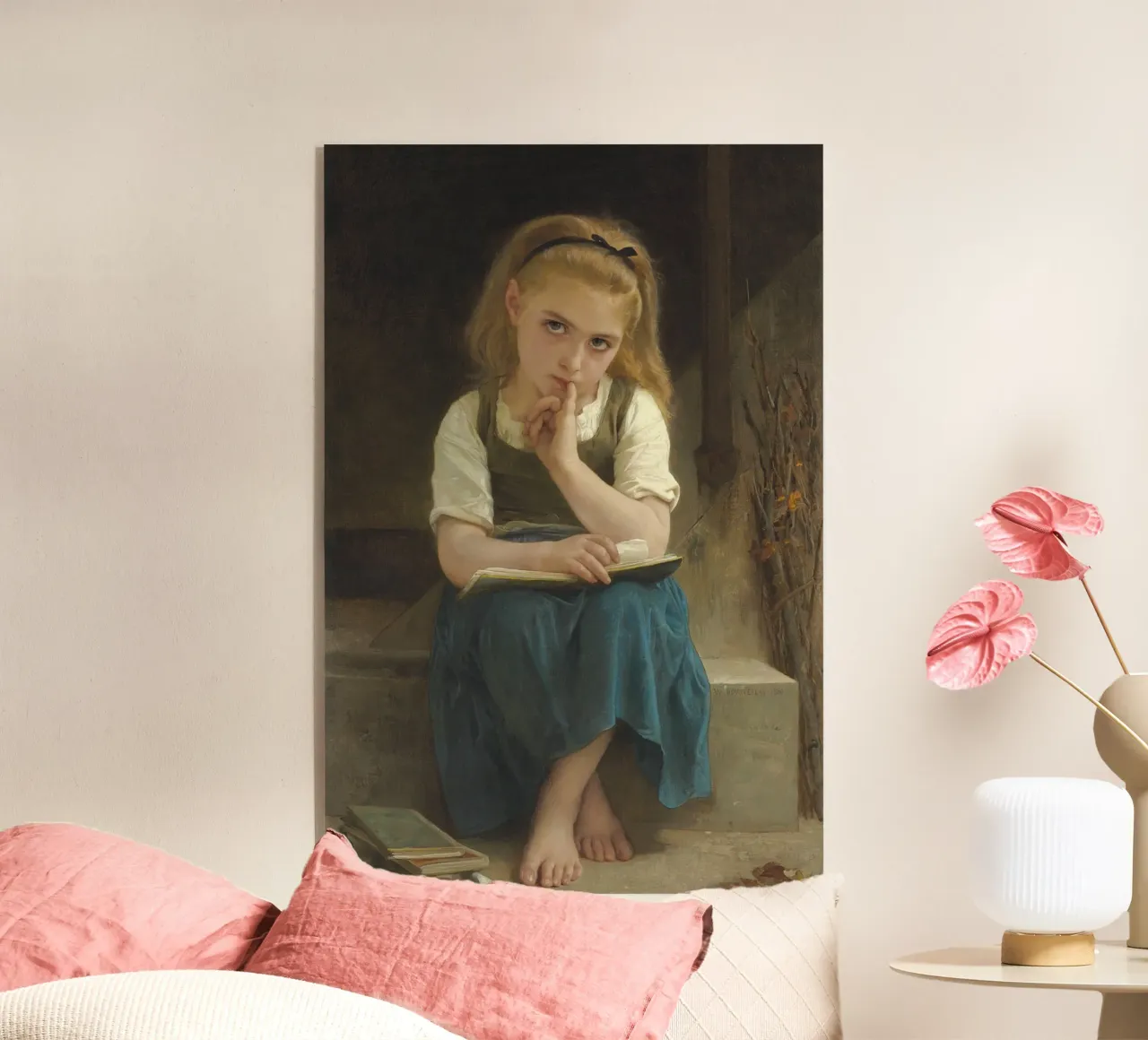 William-Adolphe Bouguereau - La difícil lección metacrilato de Timeless Artworks