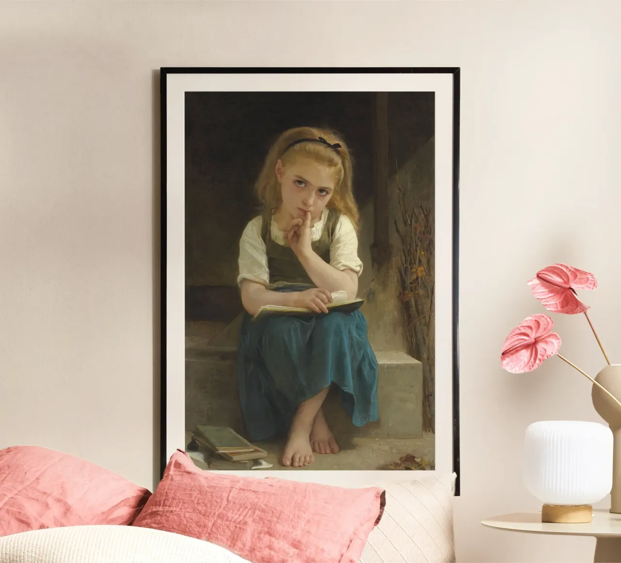 William-Adolphe Bouguereau - La lezione difficile carta hahnemühle da Timeless Artworks