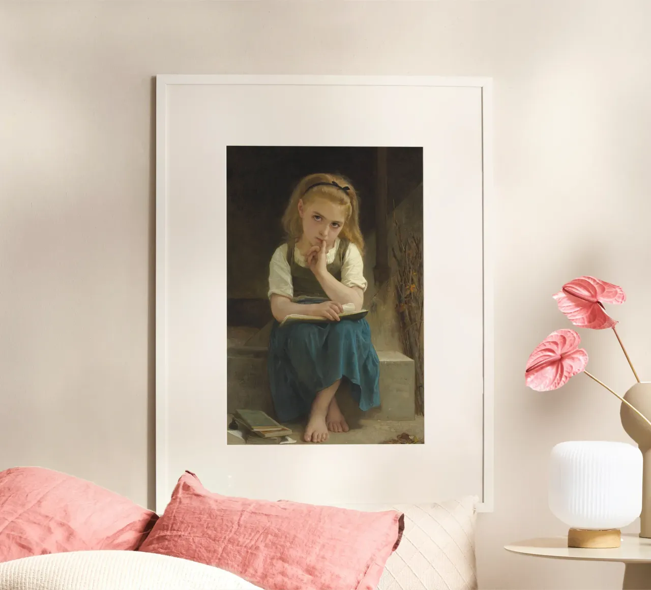 William-Adolphe Bouguereau - La lezione difficile carta hahnemühle da Timeless Artworks