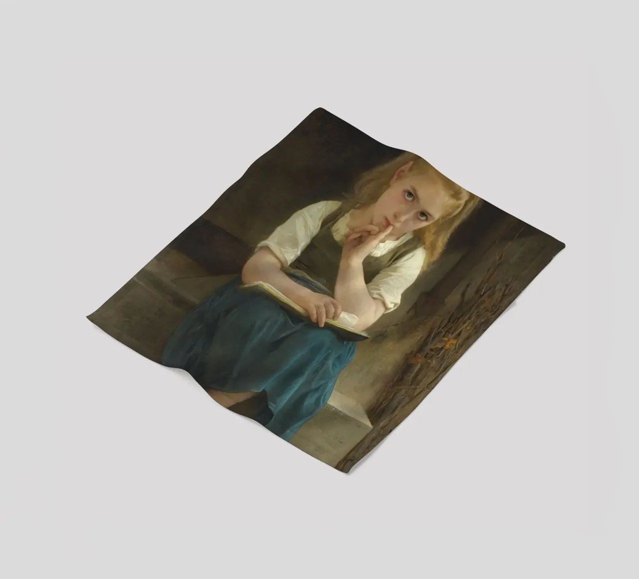 William-Adolphe Bouguereau - La difícil lección manta de franela de Timeless Artworks