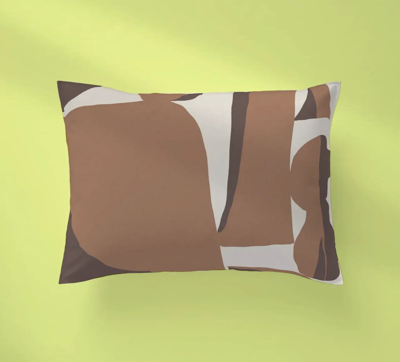 Mocha abstract decorative 03 decorative cushion by Little Dean