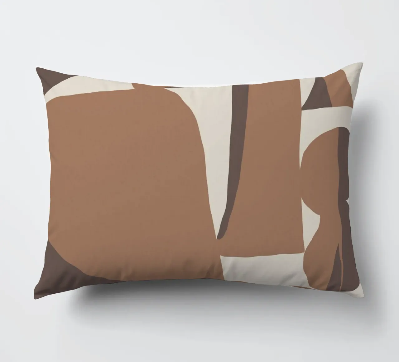 Mocha abstract decorative 03 decorative cushion by Little Dean