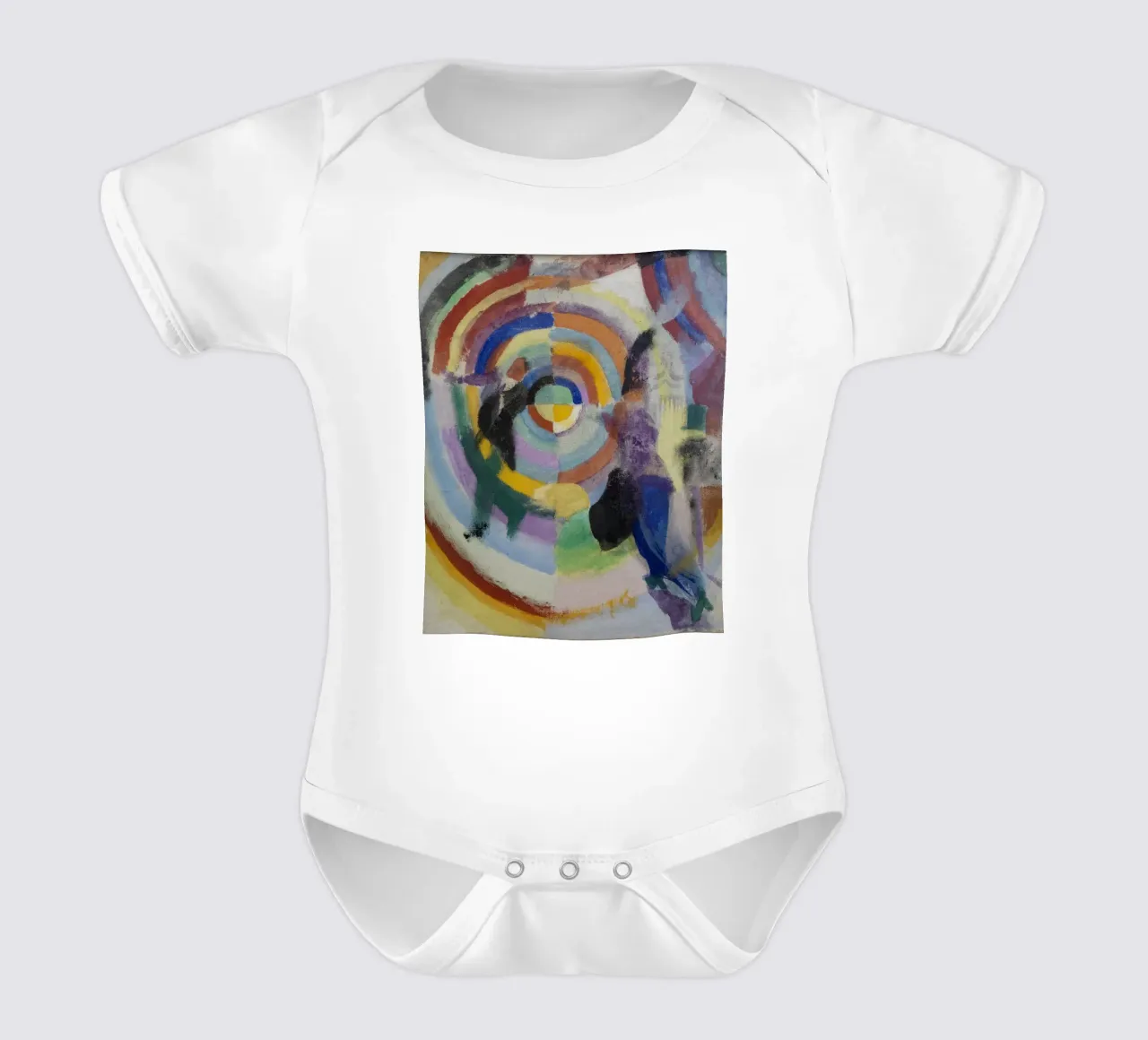 Robert Delaunay - Political Drama short-sleeve baby romper by Timeless Artworks