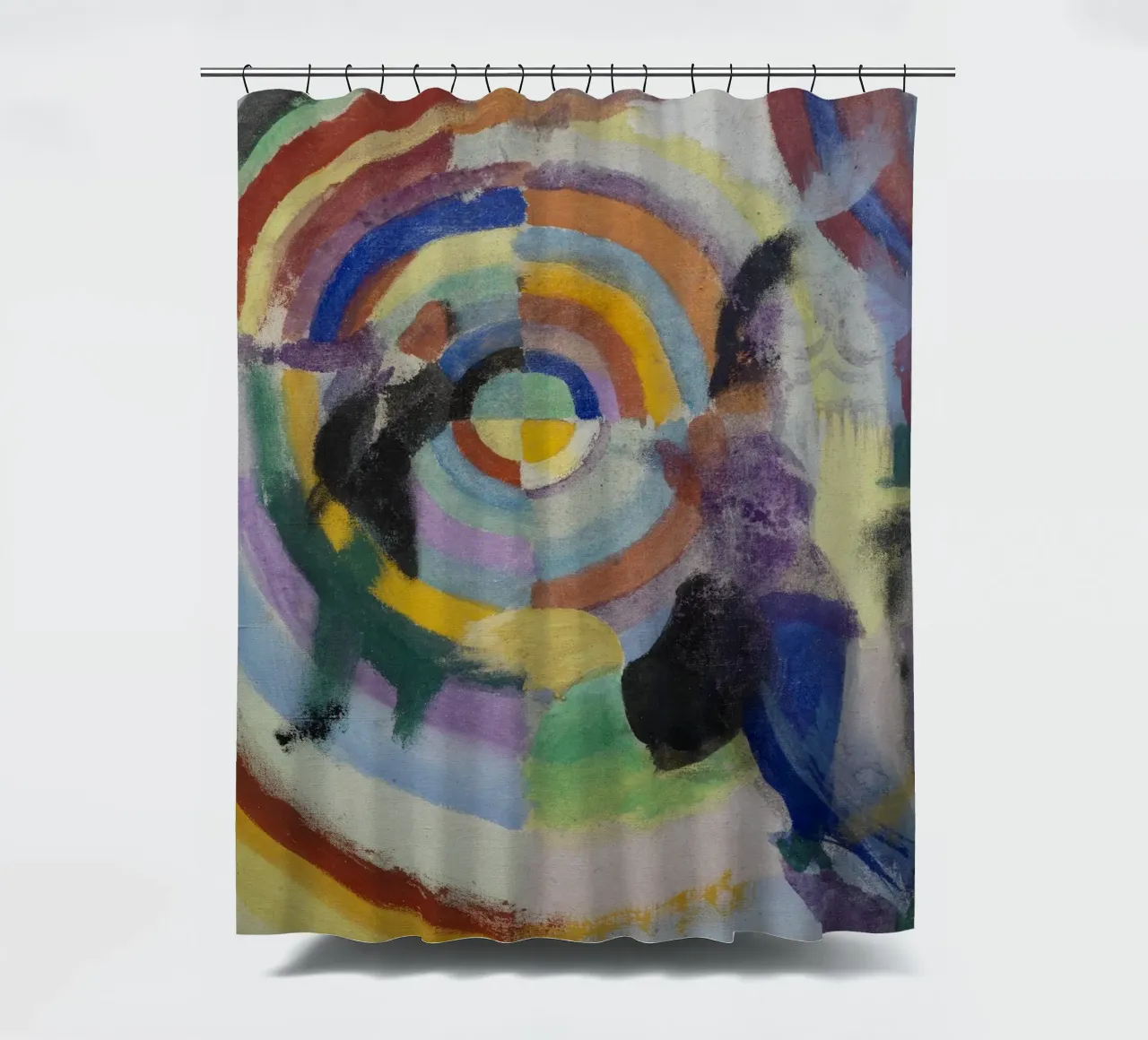 Robert Delaunay - Political Drama shower curtain by Timeless Artworks