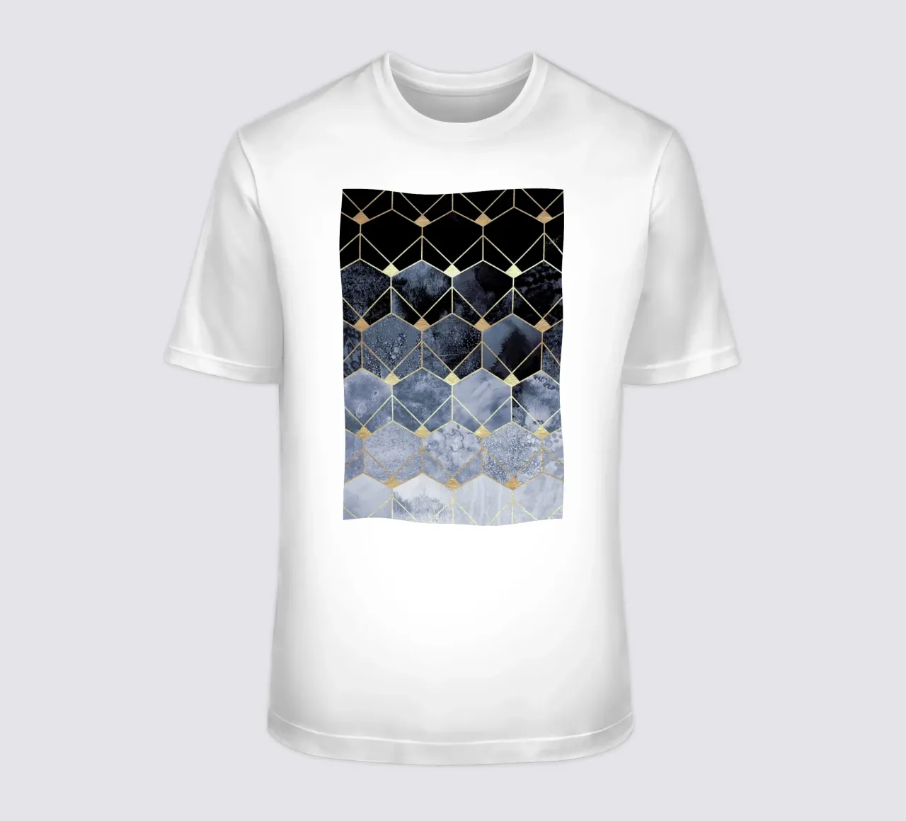 Blue Hexagons and Diamonds t-shirt da Elisabeth Fredriksson