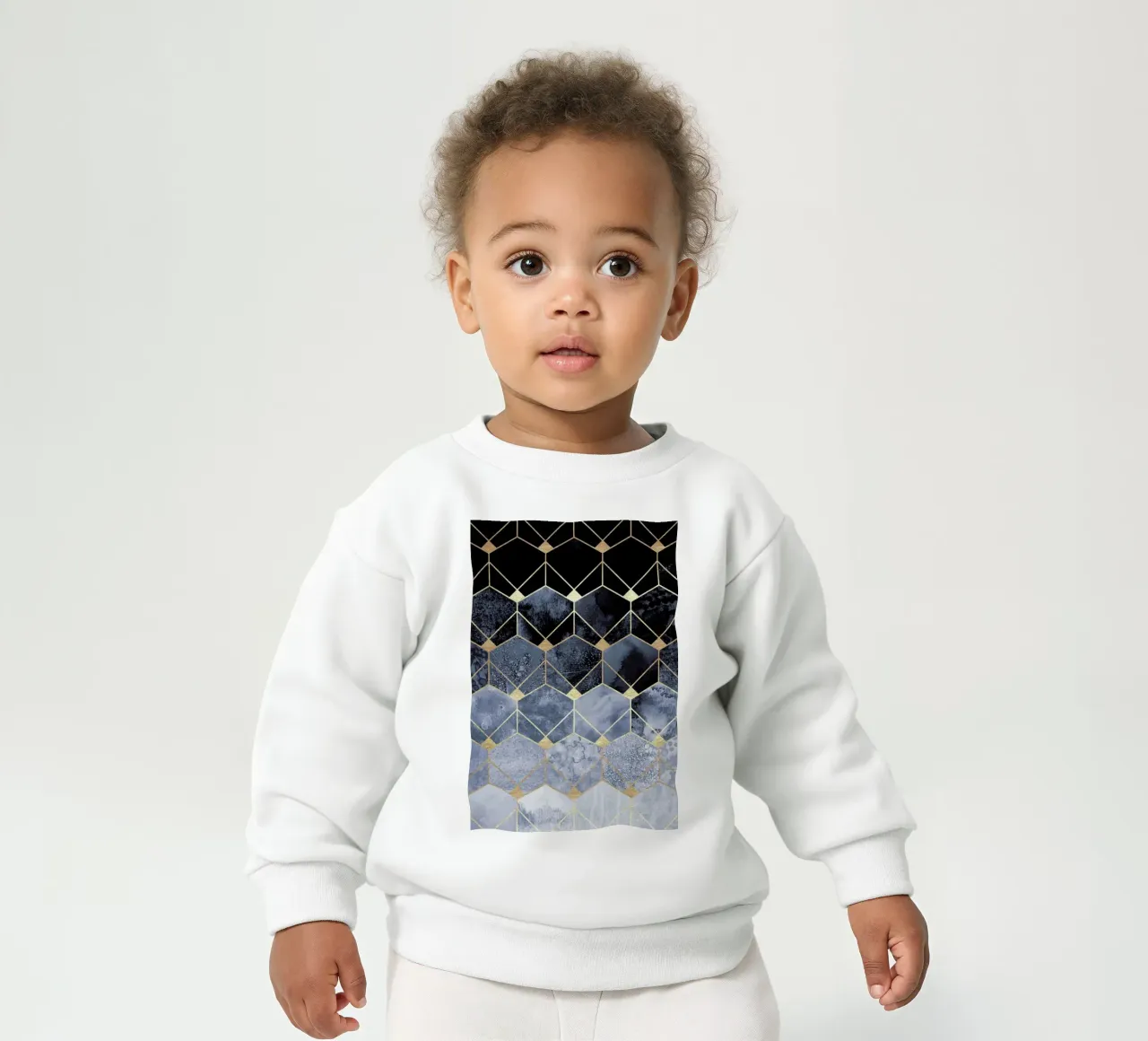 Blue Hexagons and Diamonds felpa neonato da Elisabeth Fredriksson