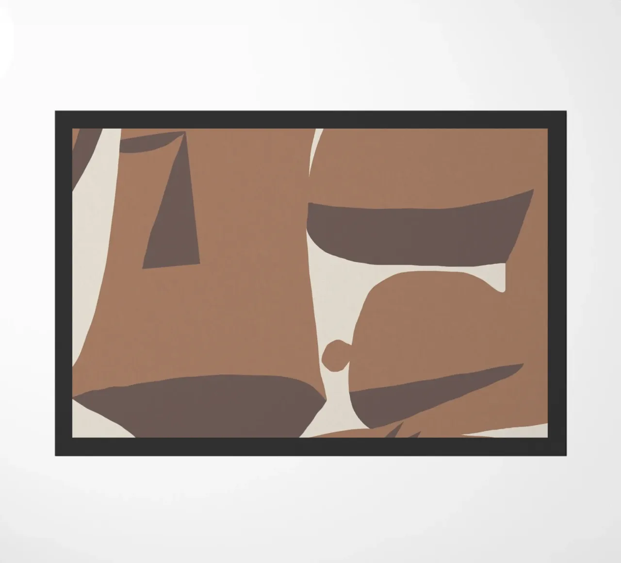 Mocha abstract decorative 04 doormat by Little Dean