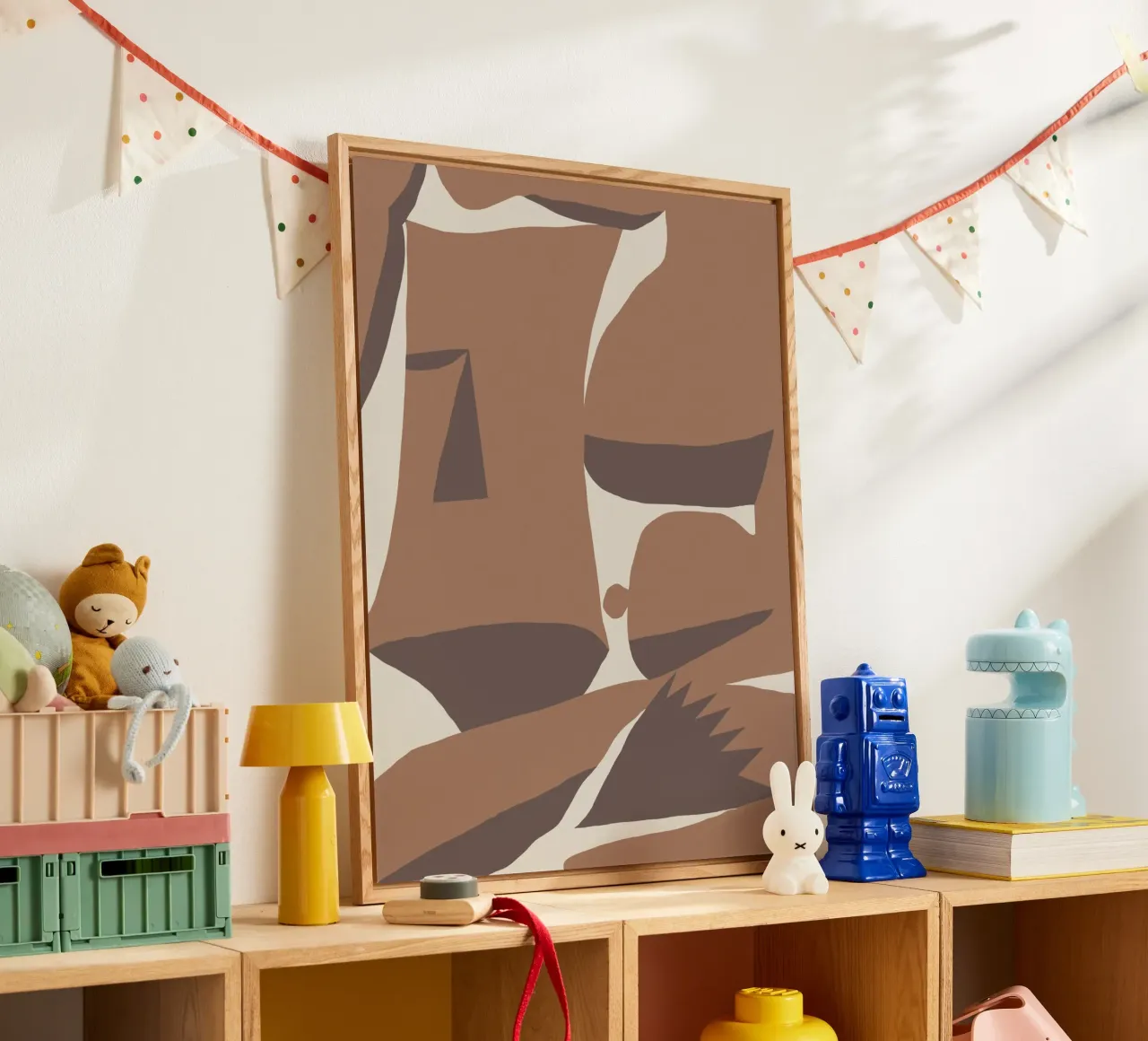 Mokka abstrakt dekorativ 04 Acryl-Glas von Little Dean