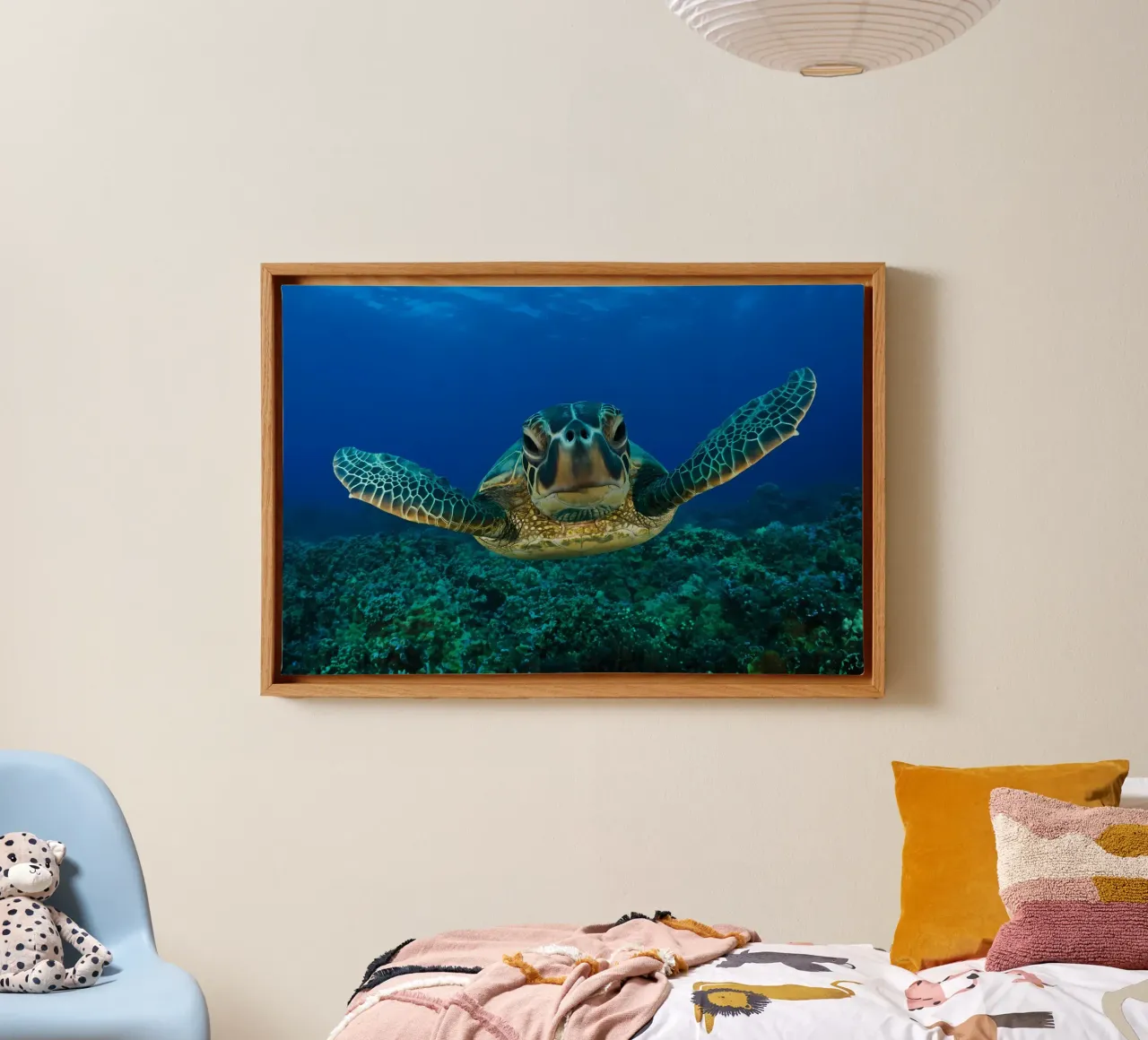 Poster animali 5 tela con Cornice a cassetta da Korrie Lane