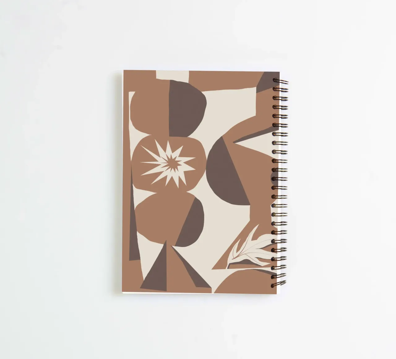 Mocha abstract decorative 05 spiral notebook by Little Dean