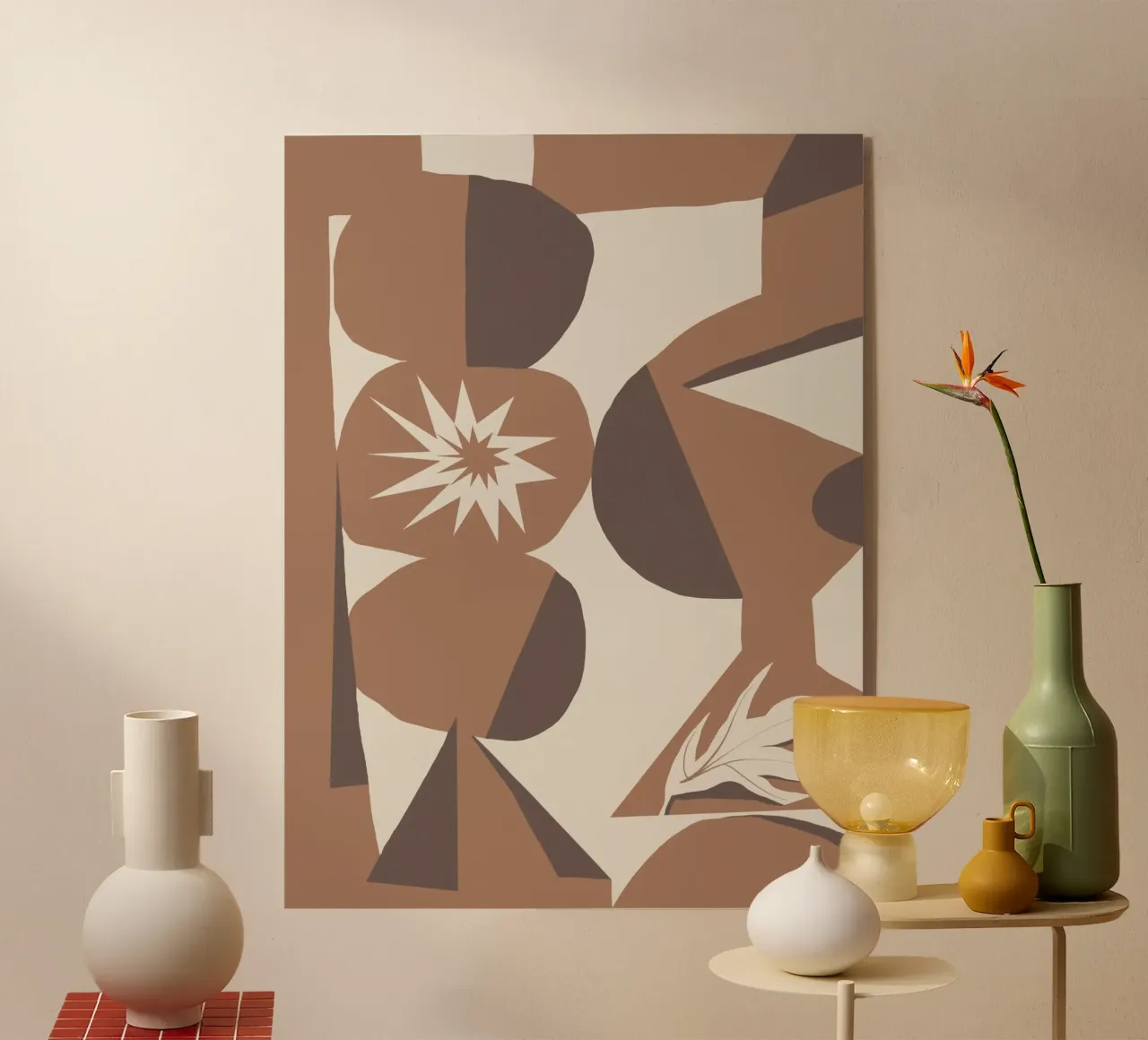 Mocha abstracto decorativo 05 metacrilato de Little Dean