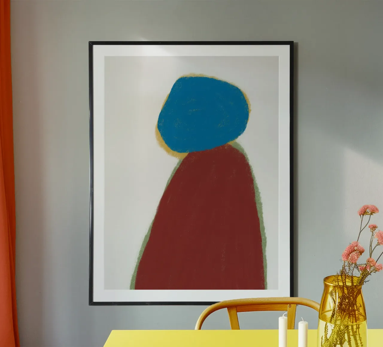 Blauer Fels roter Fels Poster von Little Dean