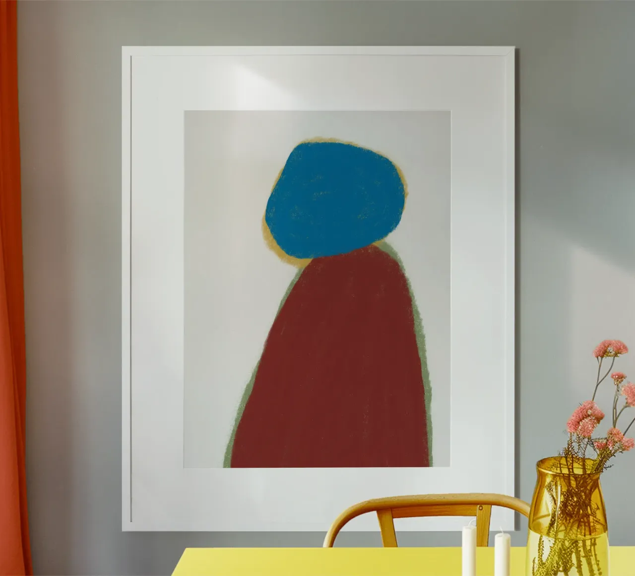 Blauer Fels roter Fels Poster von Little Dean