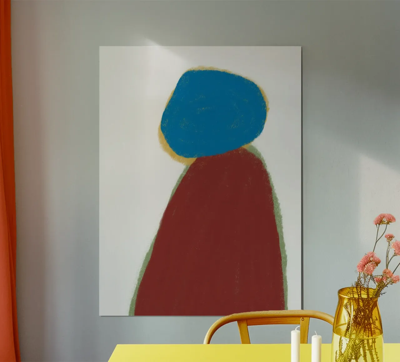 Blauer Fels roter Fels Poster von Little Dean