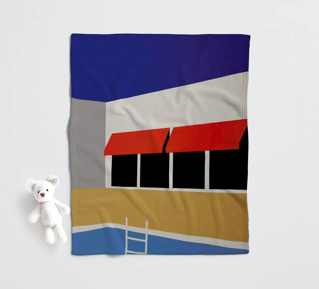 Palm Springs Pool House coperta in pile da Rosi Feist