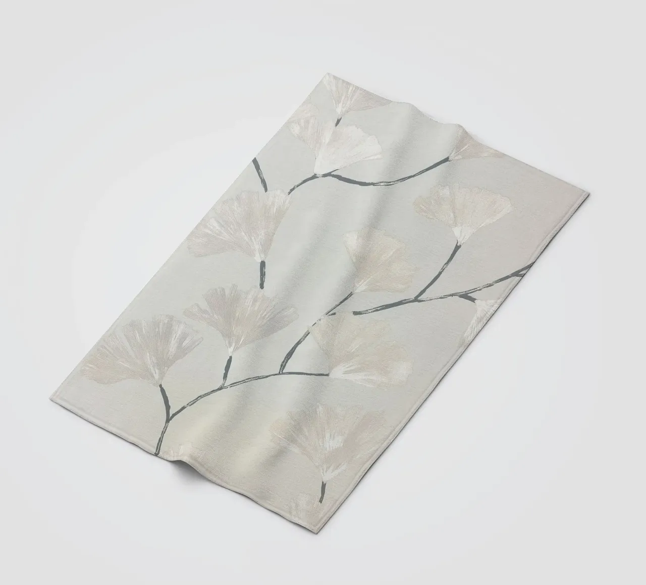 Rami di ginkgo pastello coperta in pile da Carinaprint