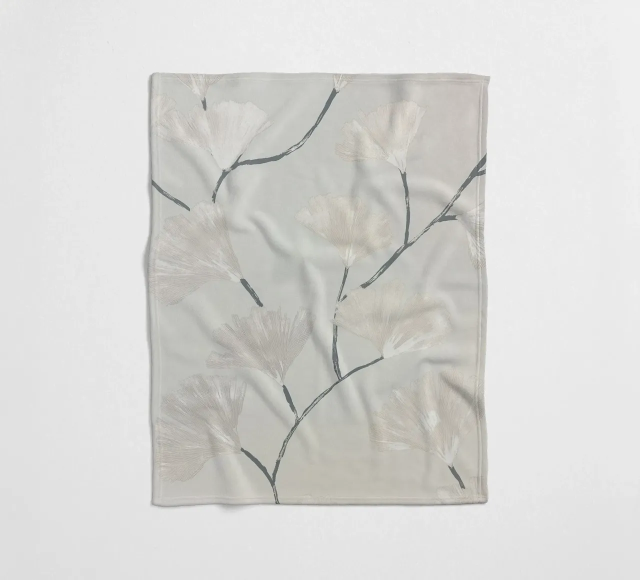Rami di ginkgo pastello coperta in pile da Carinaprint