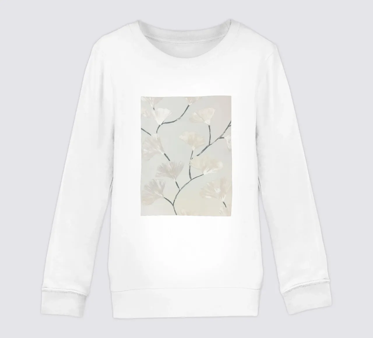 Rami di ginkgo pastello felpa bambino da Carinaprint