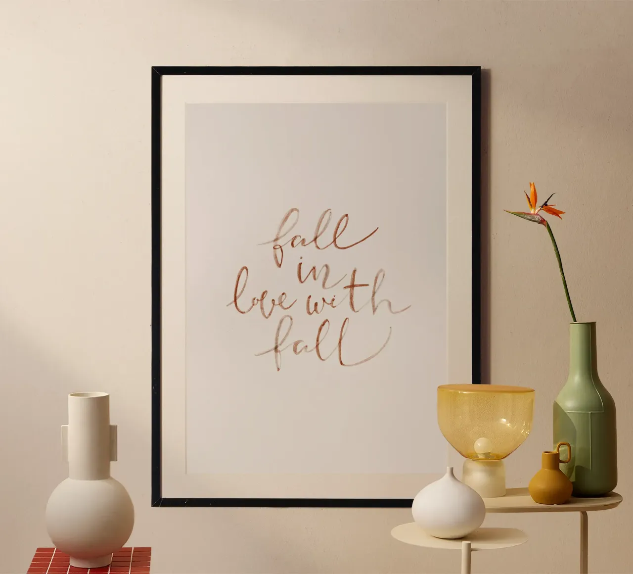 Autunno morbido poster con telaio in legno da PhotoVibe Decor