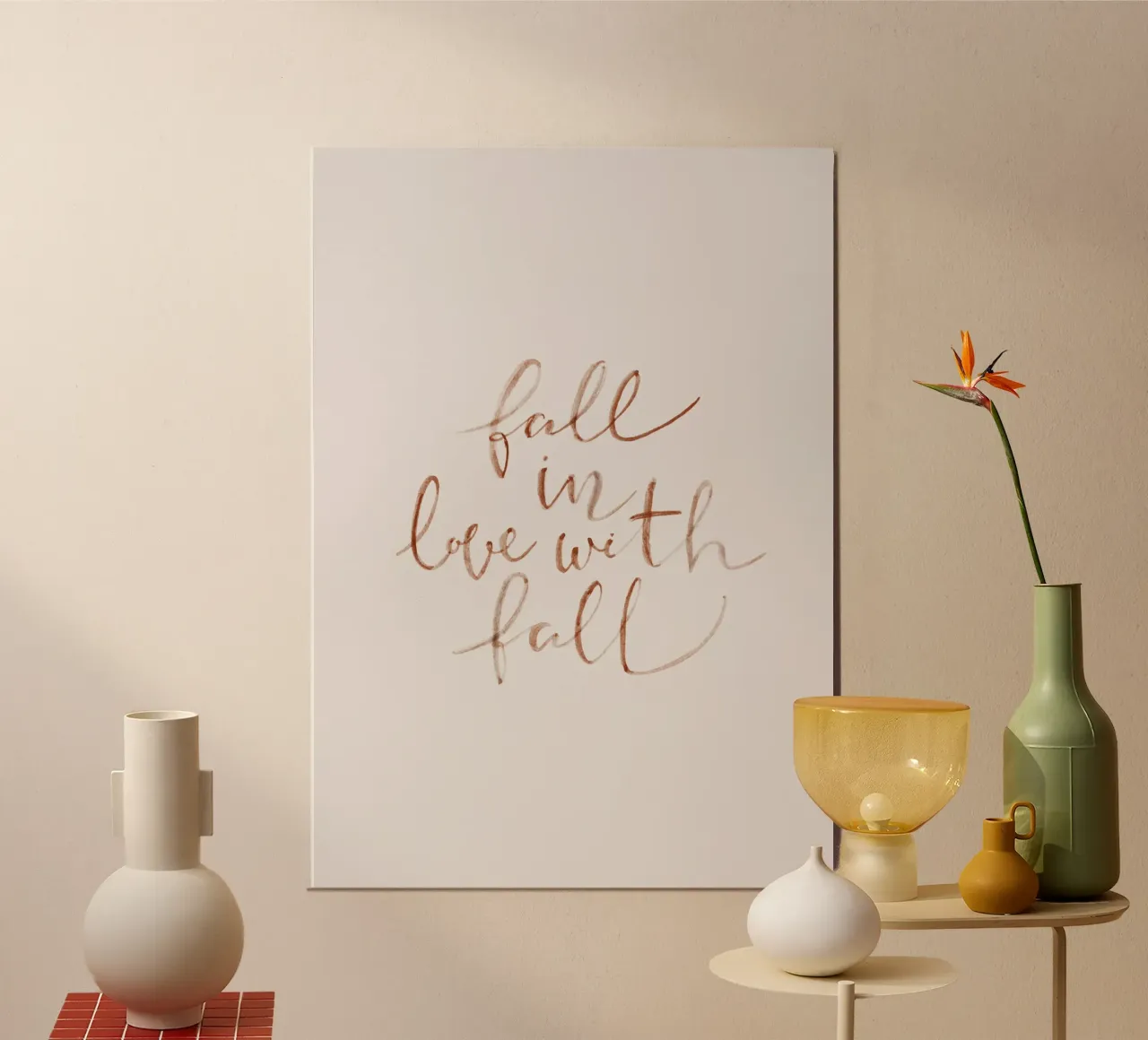 Autunno morbido poster con telaio in legno da PhotoVibe Decor