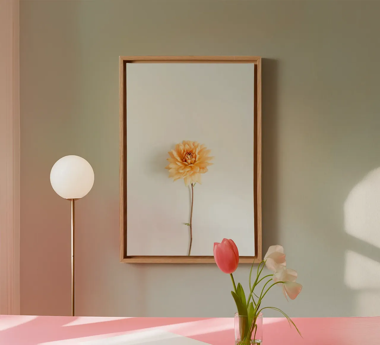 Zachte herfst canvas met Baklijst van PhotoVibe Decor