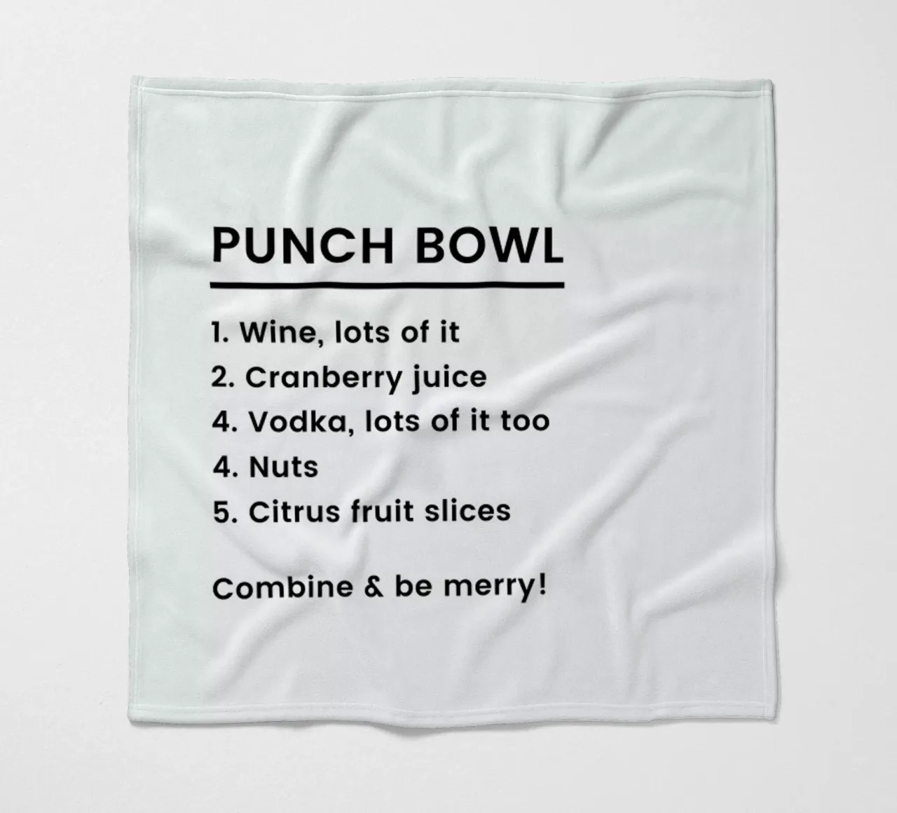 Punch Recipe fleece blanket by Studio One