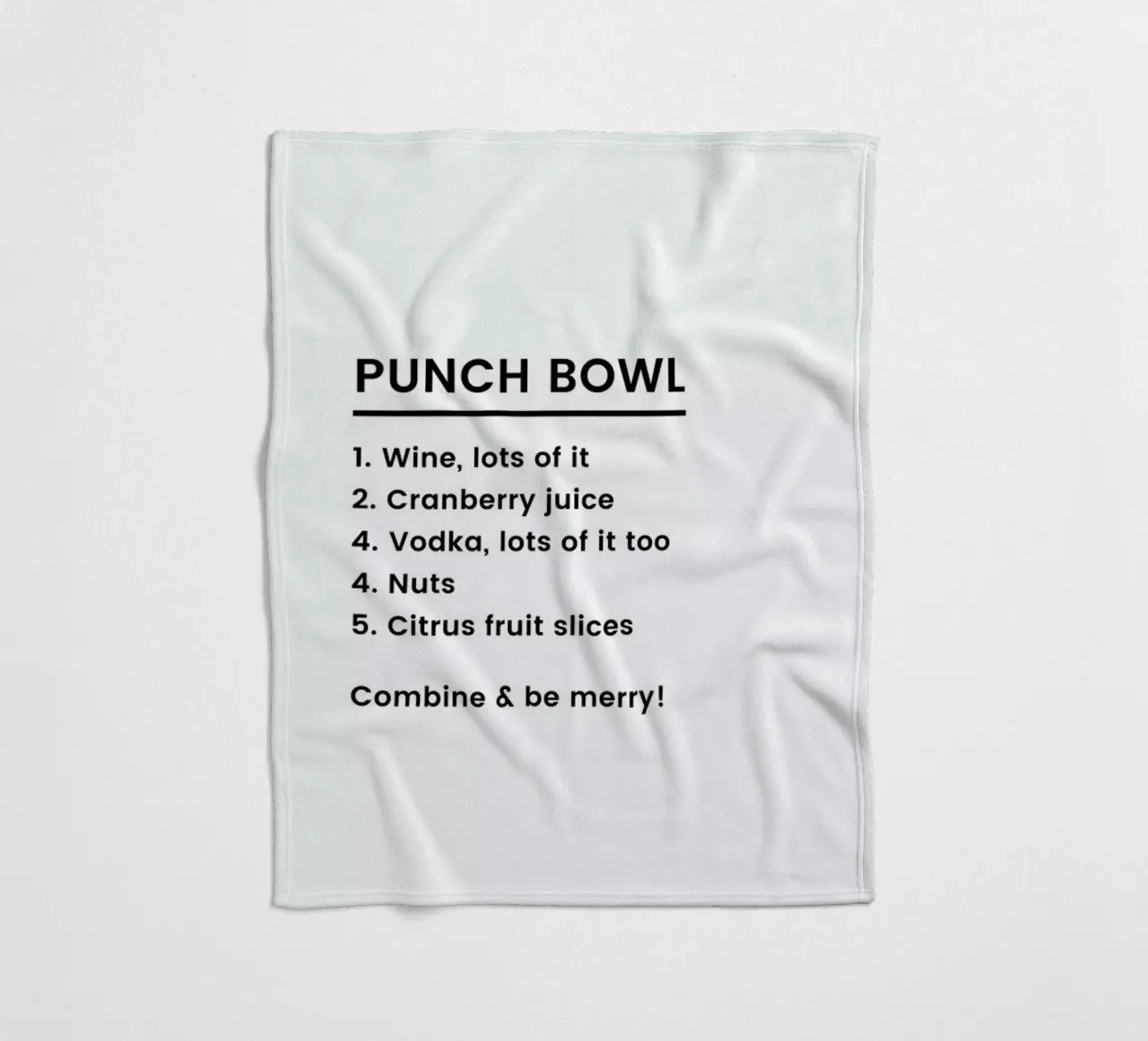 Punch Recipe fleece blanket by Studio One
