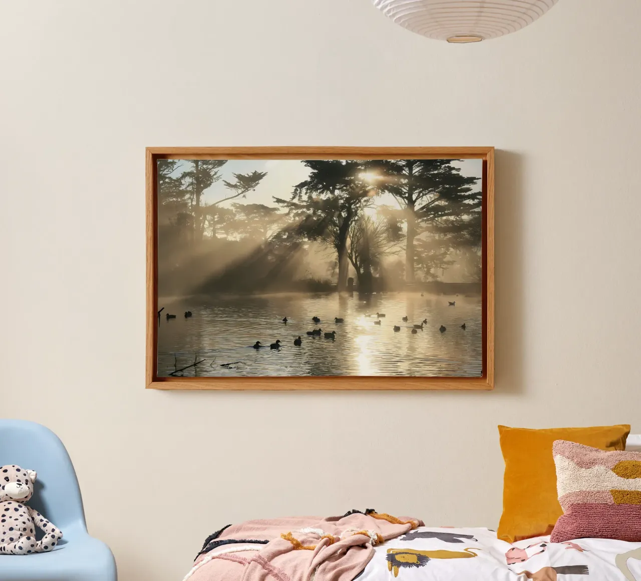 Dierenposter 15 canvas met Baklijst van Korrie Lane