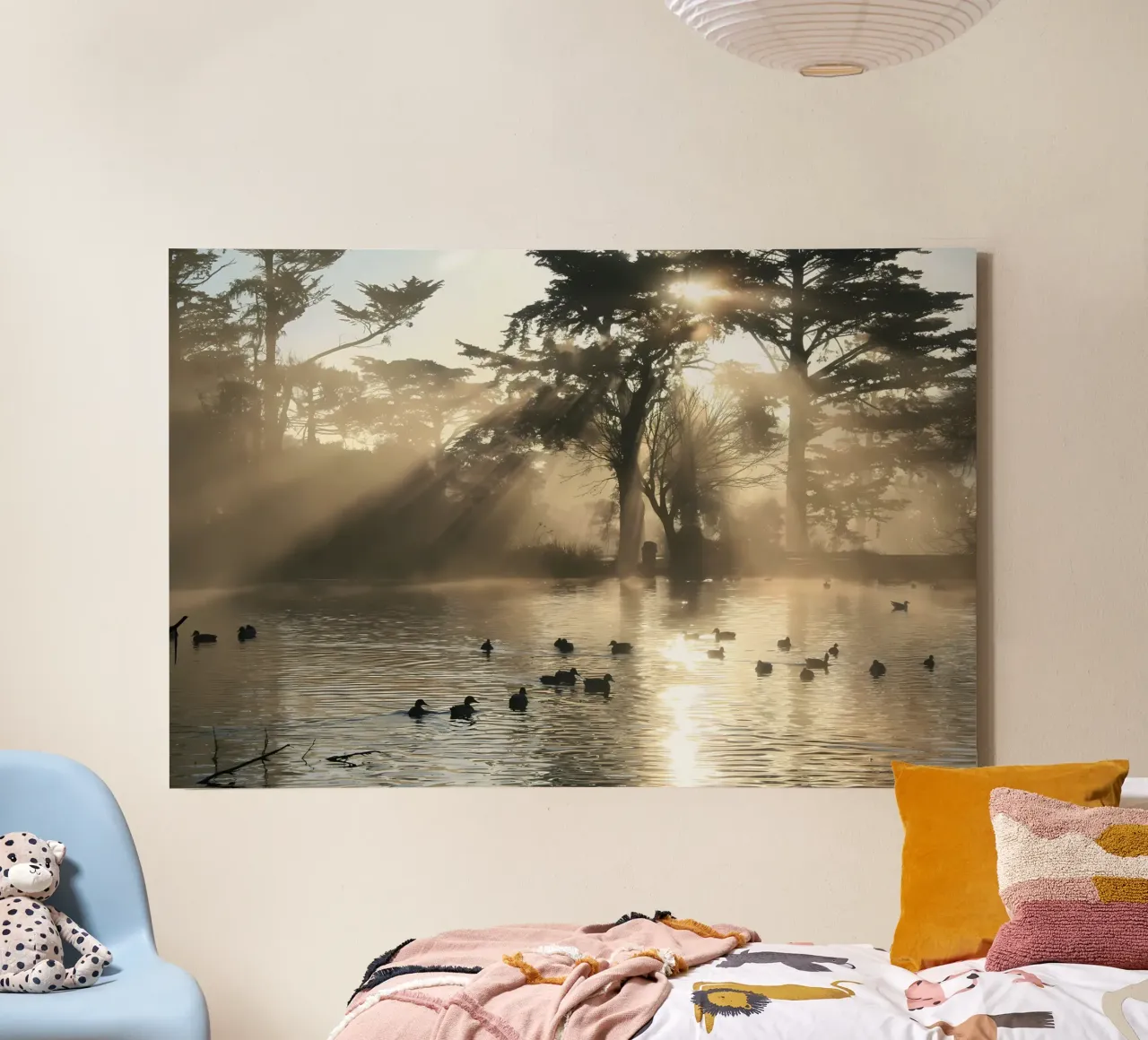 Dierenposter 15 canvas met Baklijst van Korrie Lane