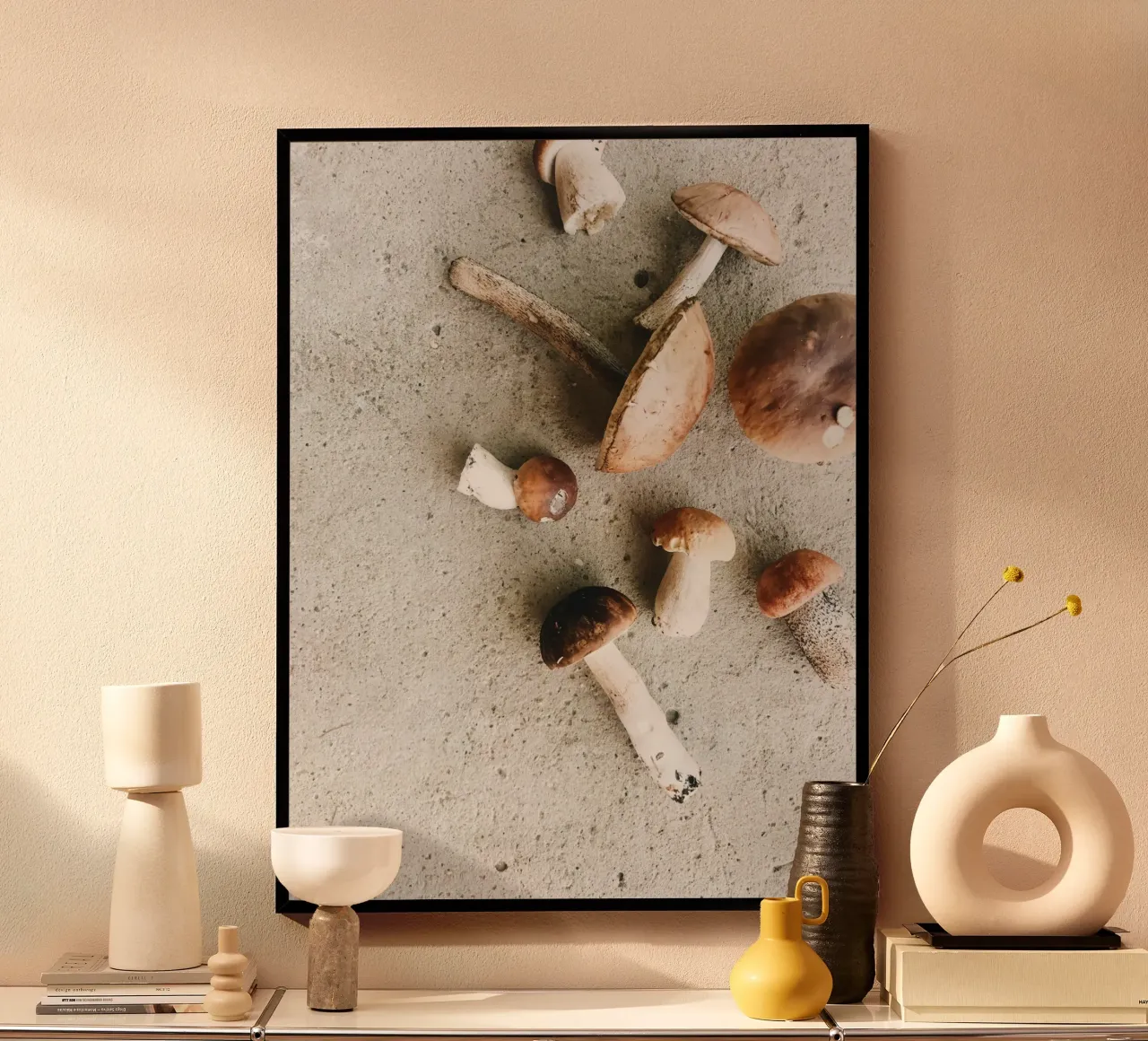 Accogliente quiete autunnale poster con telaio in legno da PhotoVibe Decor