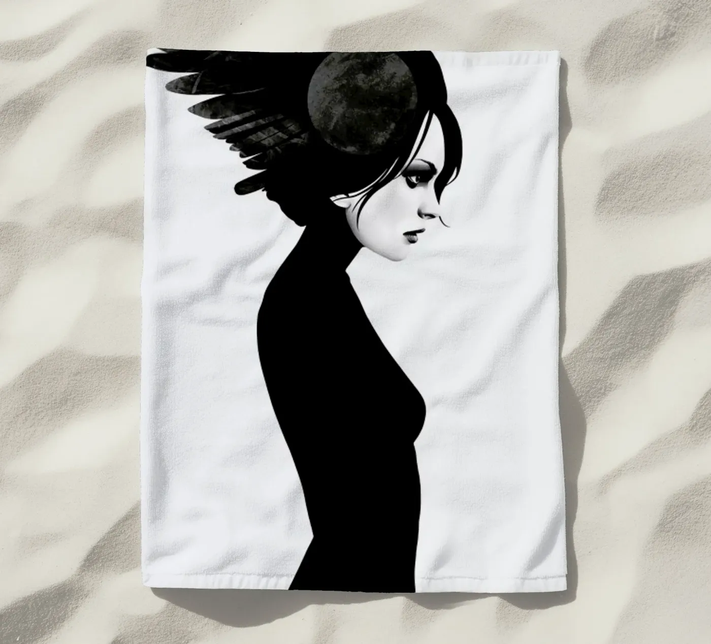 Amy beach towel by Ruben Ireland