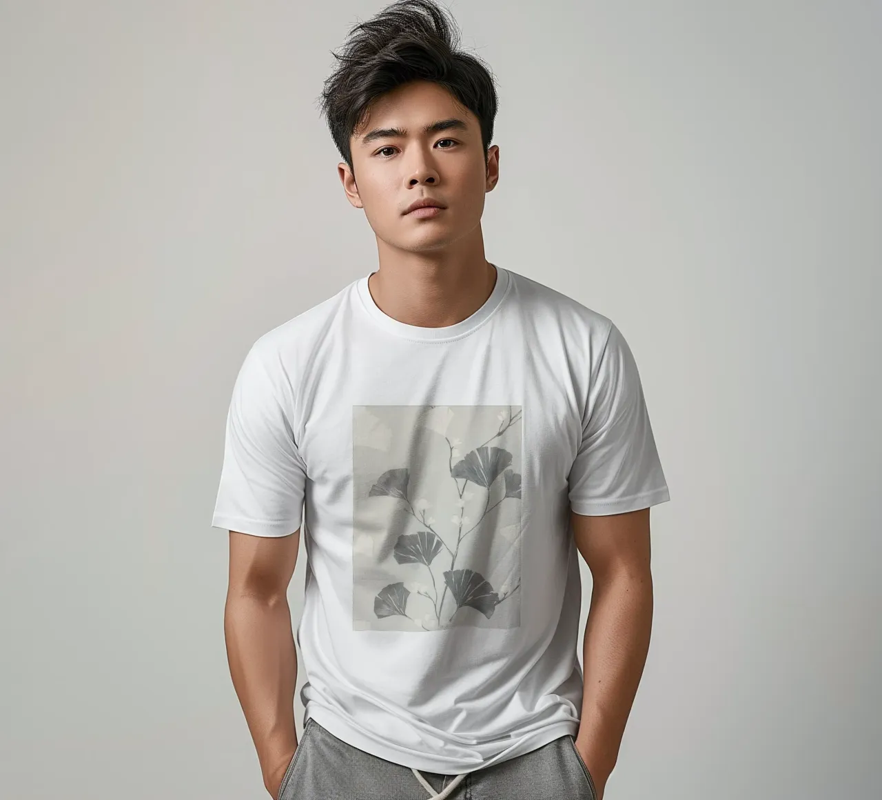 Foglie di ginkgo botanico t-shirt da Carinaprint