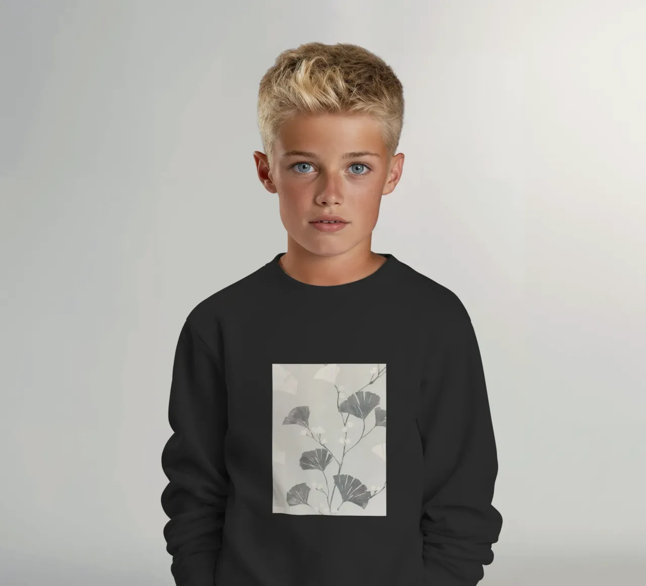 Foglie di ginkgo botanico felpa bambino da Carinaprint