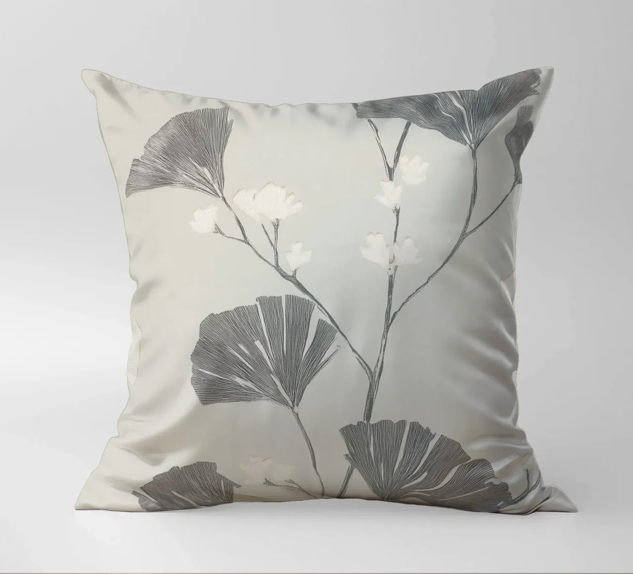 Foglie di ginkgo botanico cuscino da Carinaprint