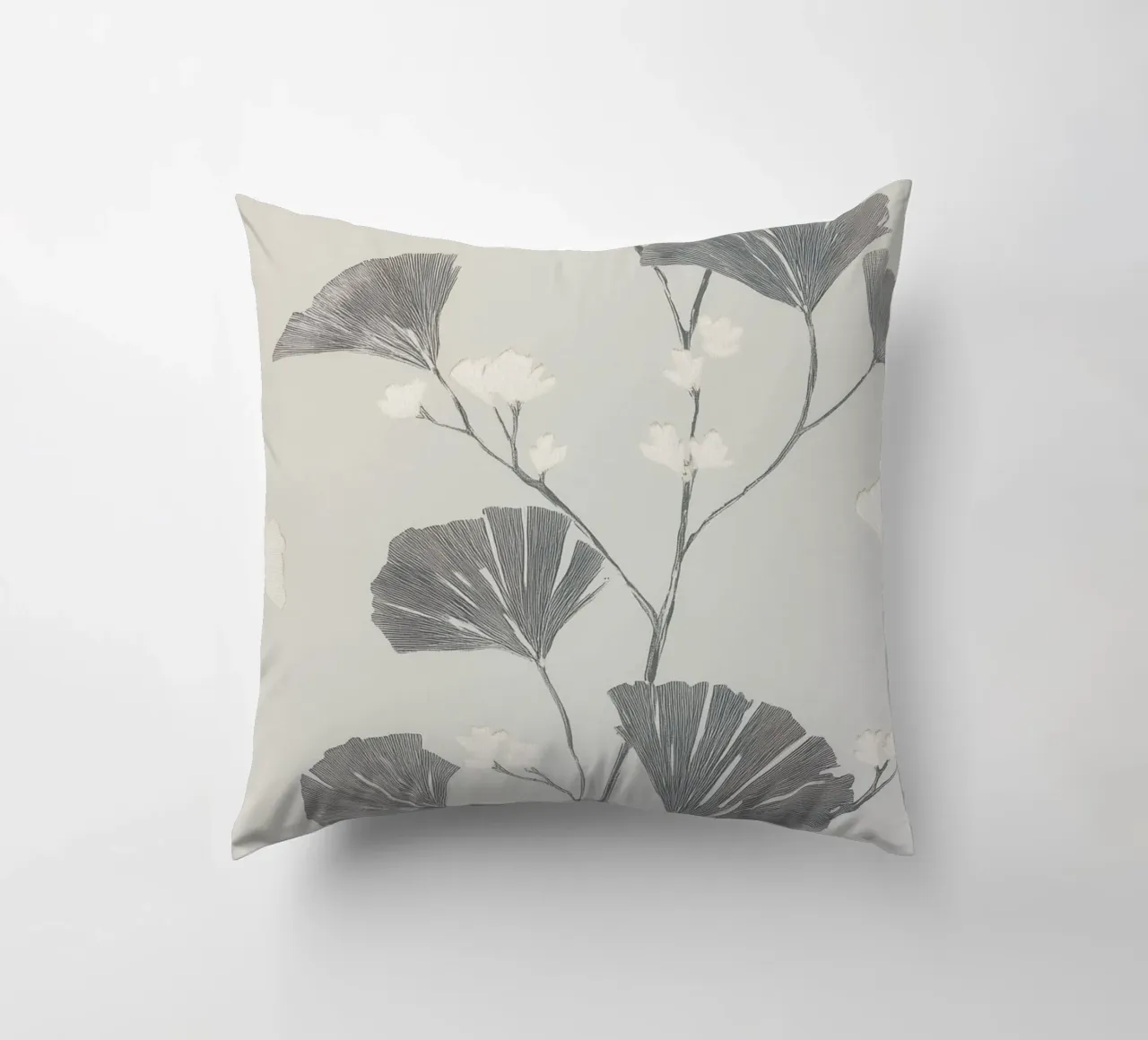 Foglie di ginkgo botanico cuscino da Carinaprint
