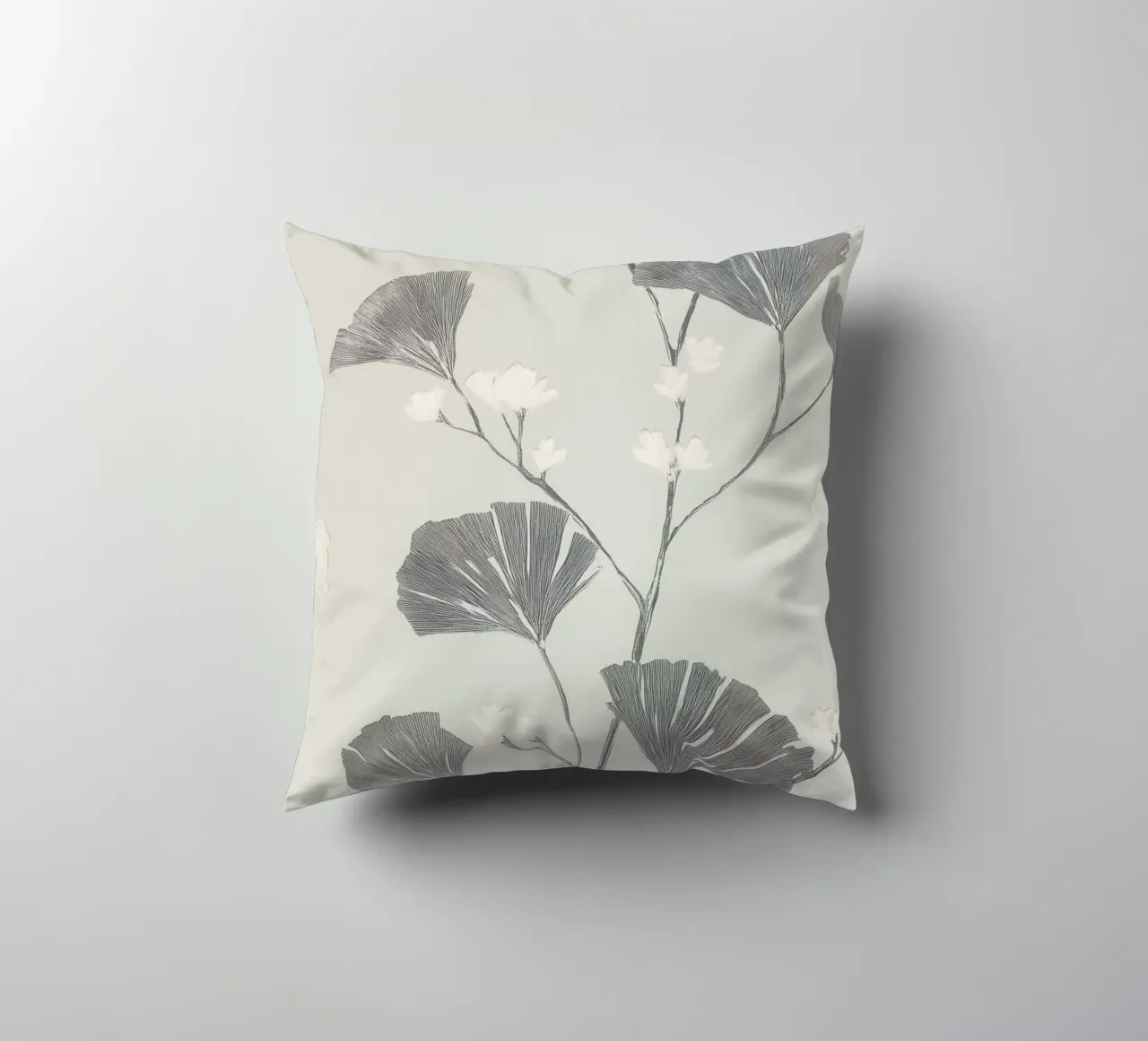 Foglie di ginkgo botanico cuscino da Carinaprint