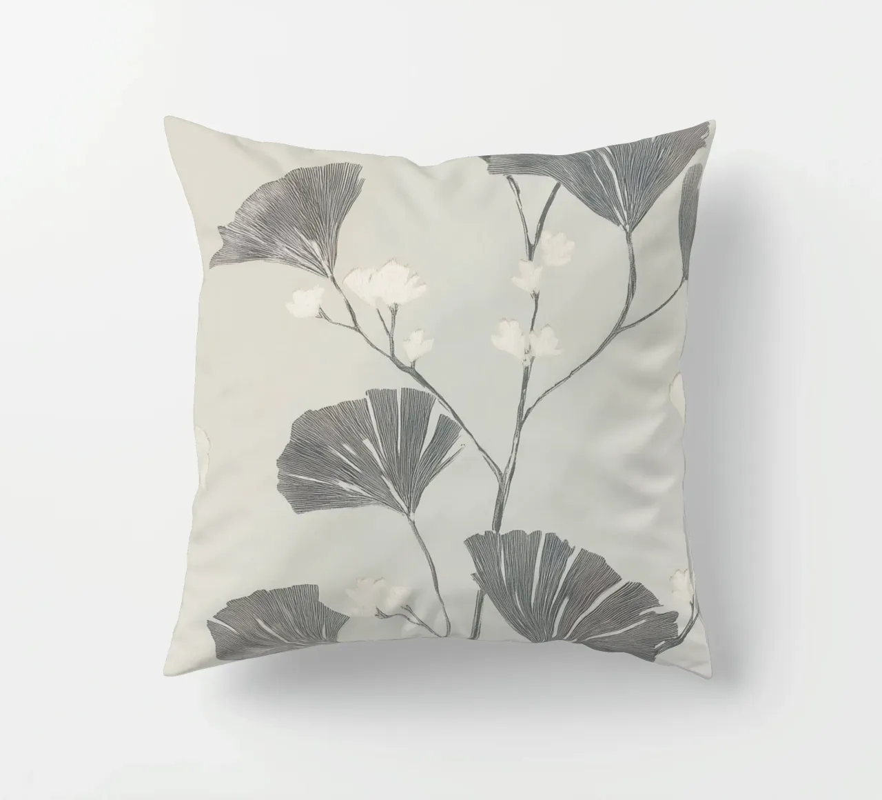 Foglie di ginkgo botanico cuscino da Carinaprint