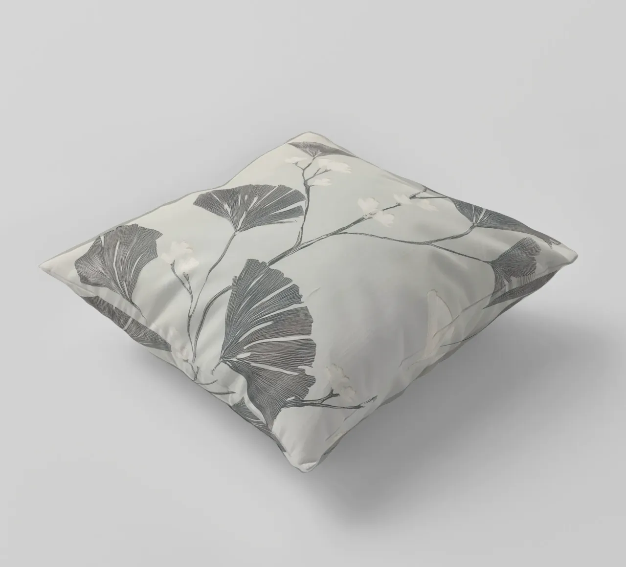 Foglie di ginkgo botanico cuscino da Carinaprint
