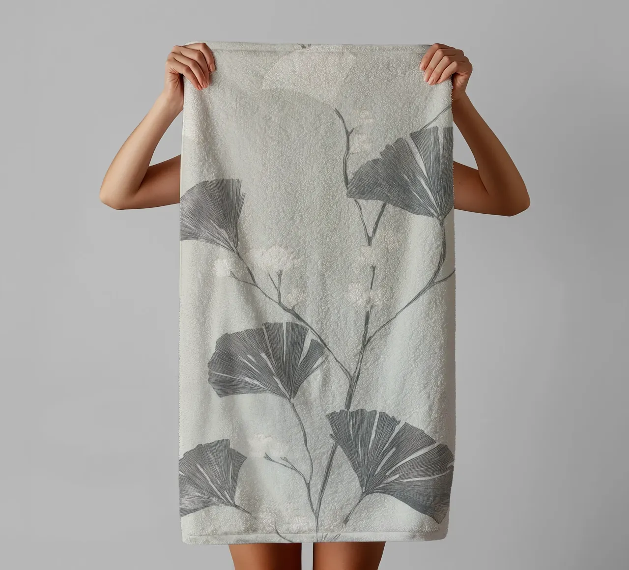 Foglie di ginkgo botanico asciugamano da bagno da Carinaprint