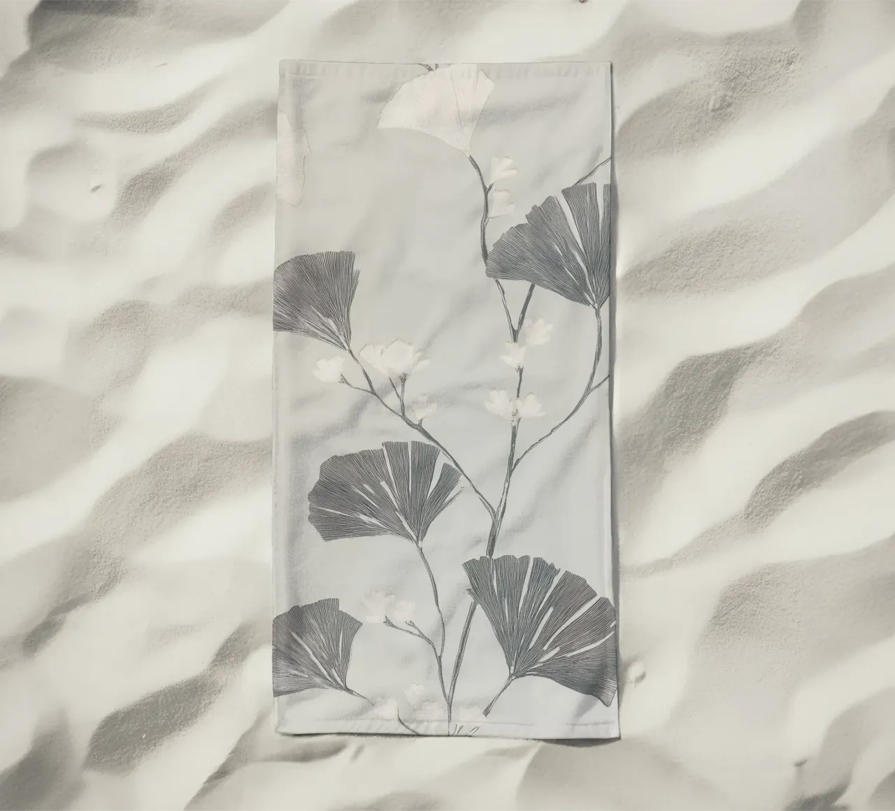 Foglie di ginkgo botanico telo mare da Carinaprint