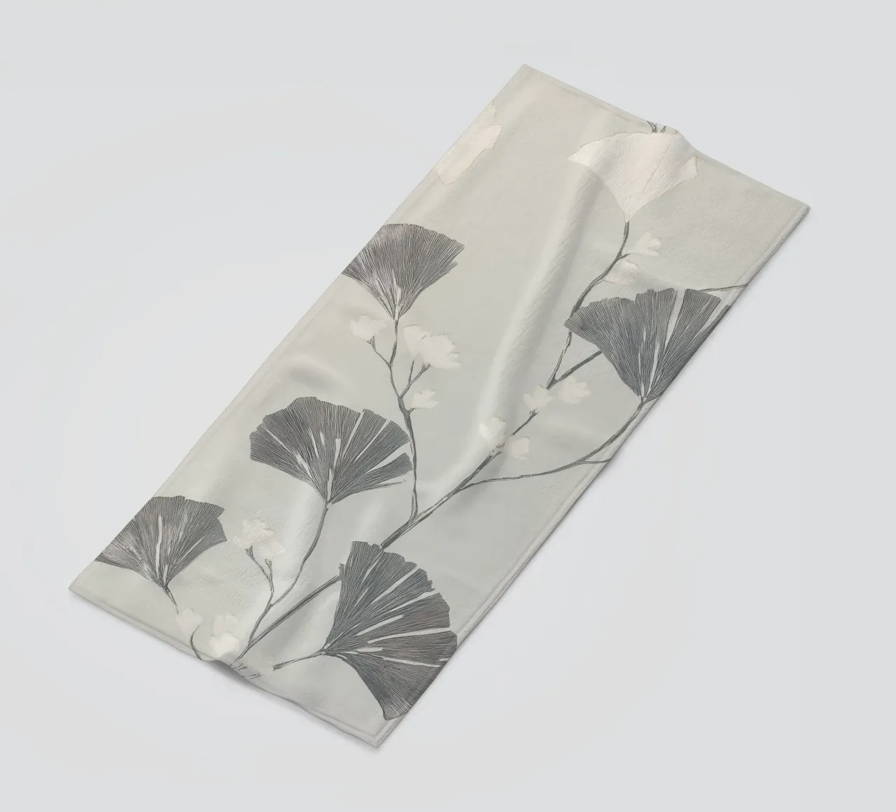 Foglie di ginkgo botanico telo mare da Carinaprint