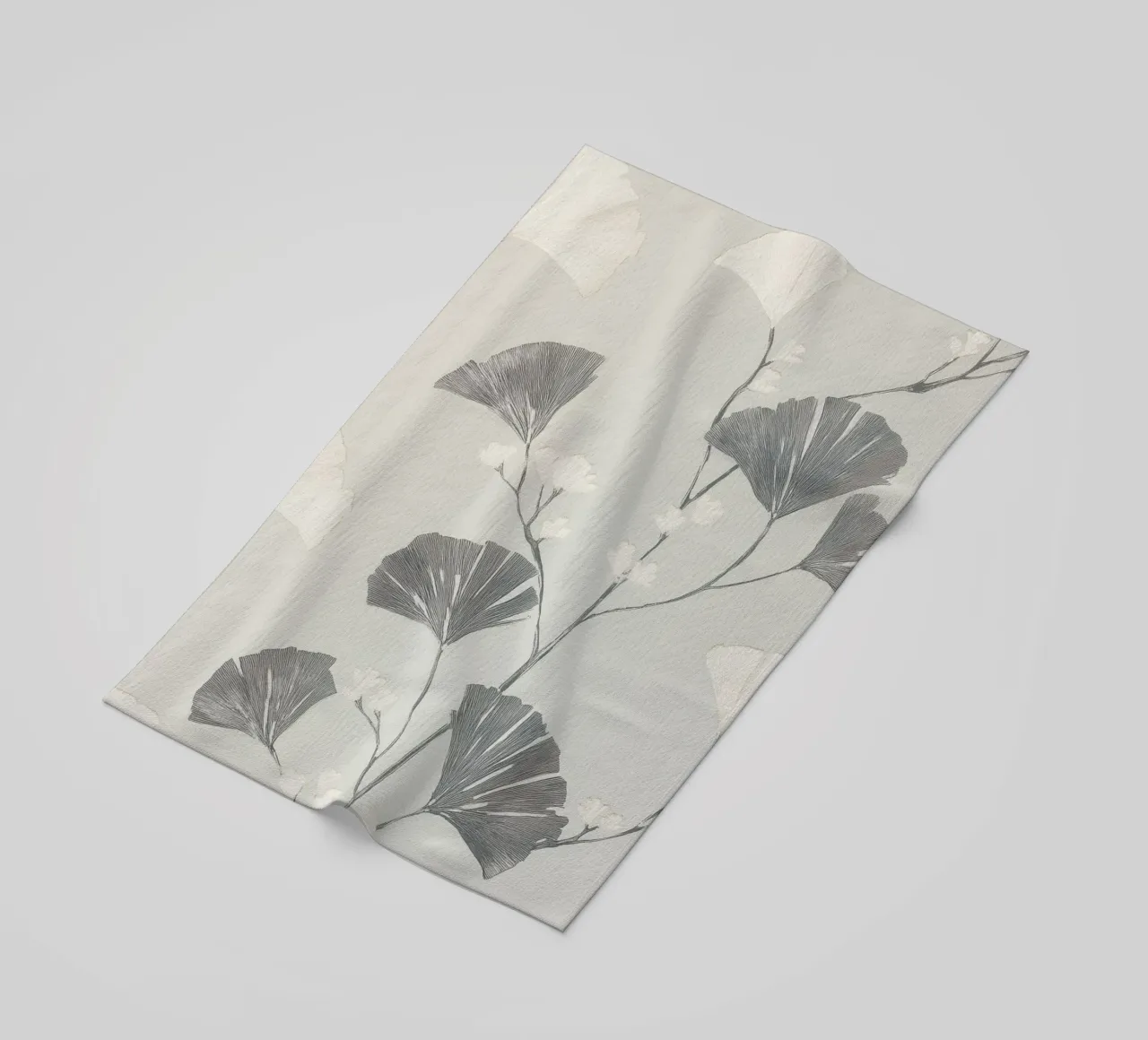 Foglie di ginkgo botanico telo mare da Carinaprint