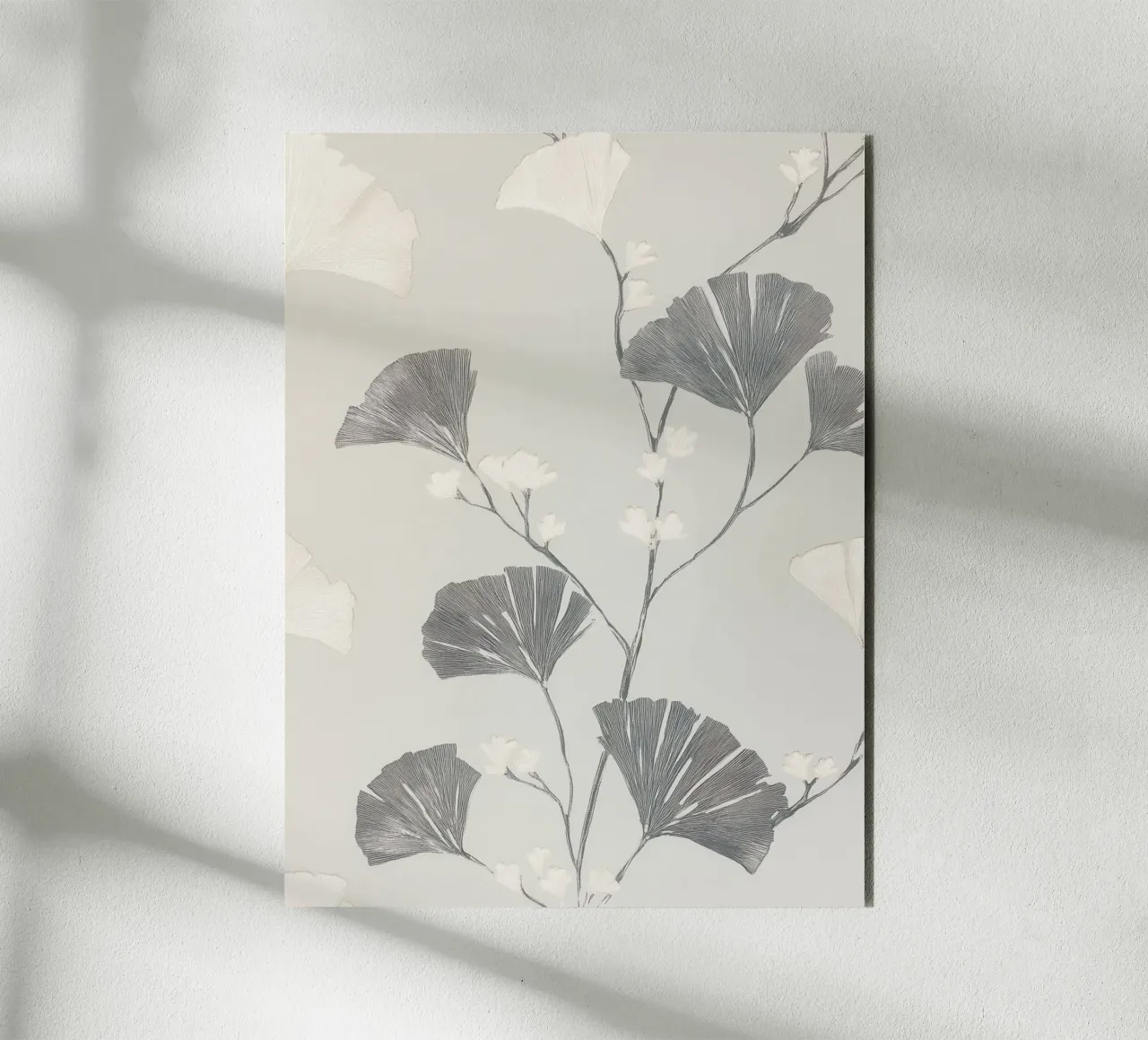 Foglie di ginkgo botanico alluminio dibond da Carinaprint