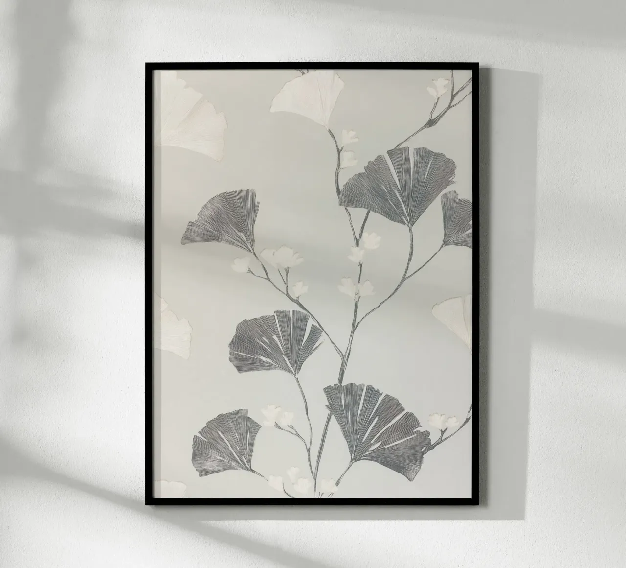 Foglie di ginkgo botanico carta hahnemühle da Carinaprint