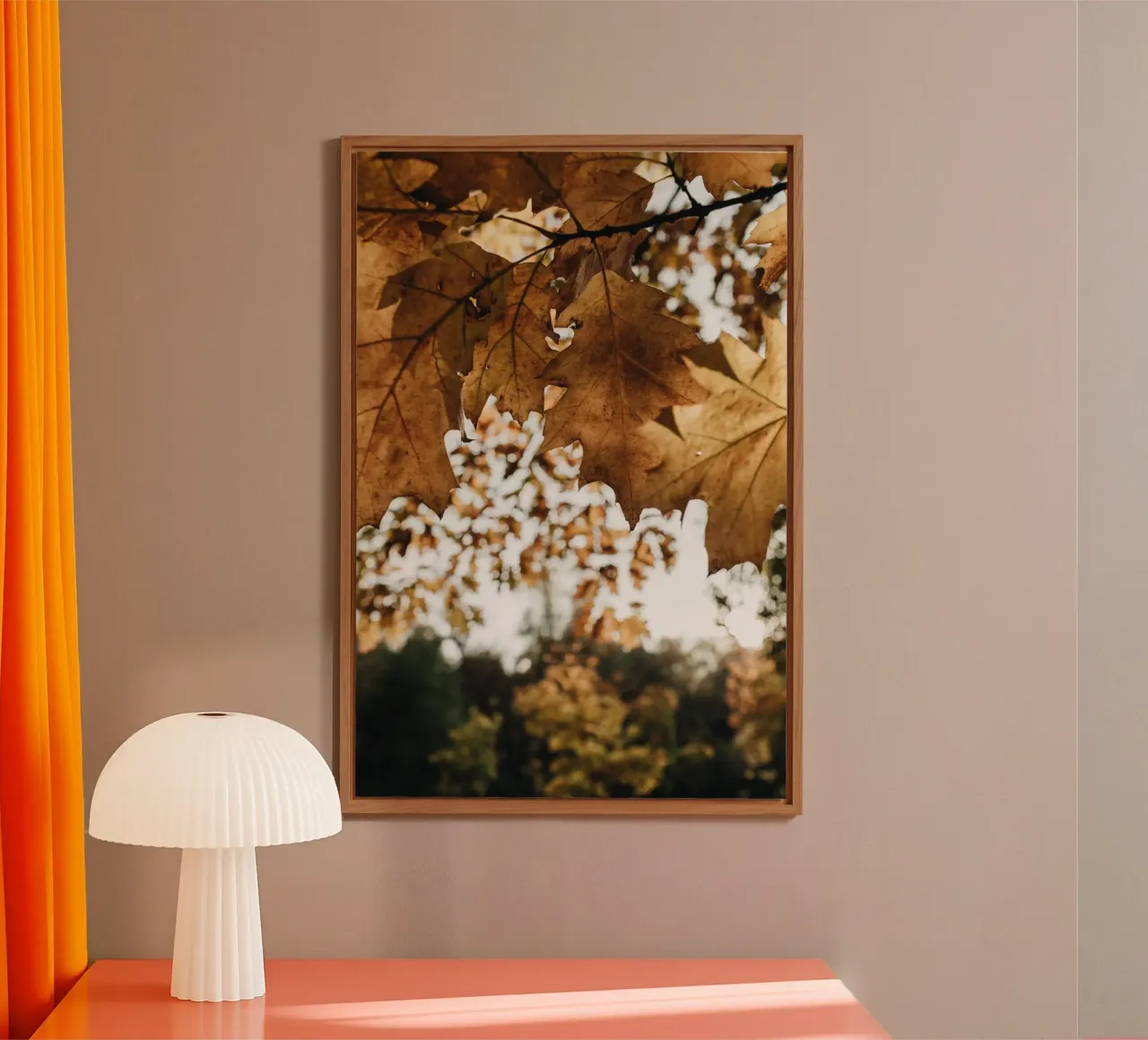 Accogliente quiete autunnale alluminio dibond da PhotoVibe Decor
