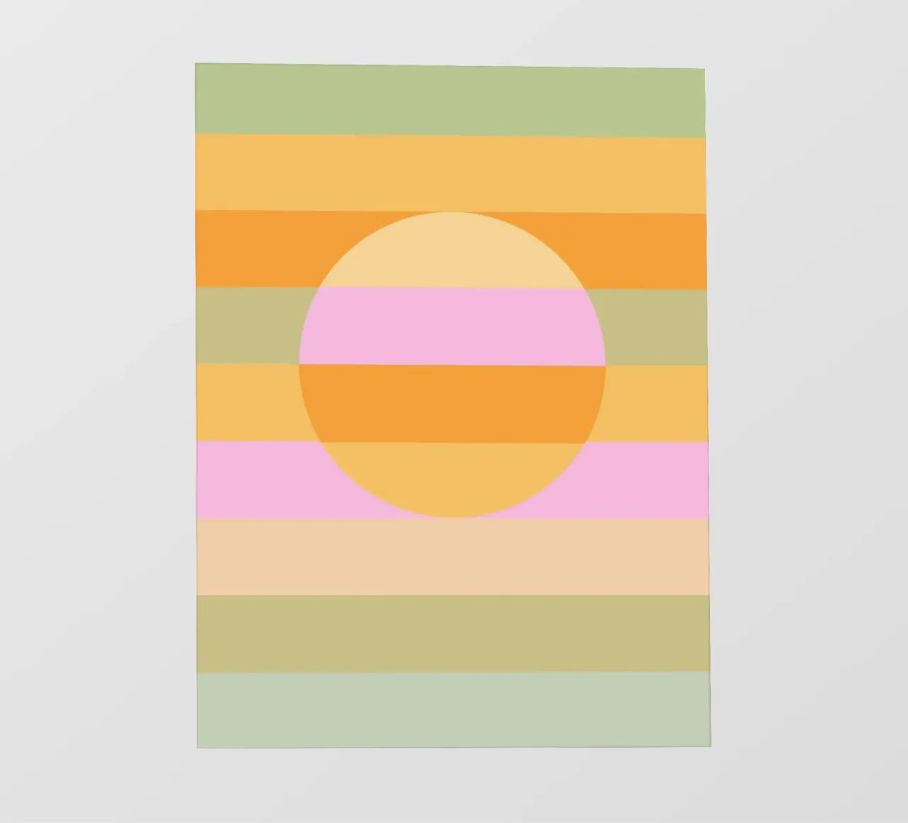 Retro Pastel Rainbow Sun photo wallpaper by Dominique Vari Abstract