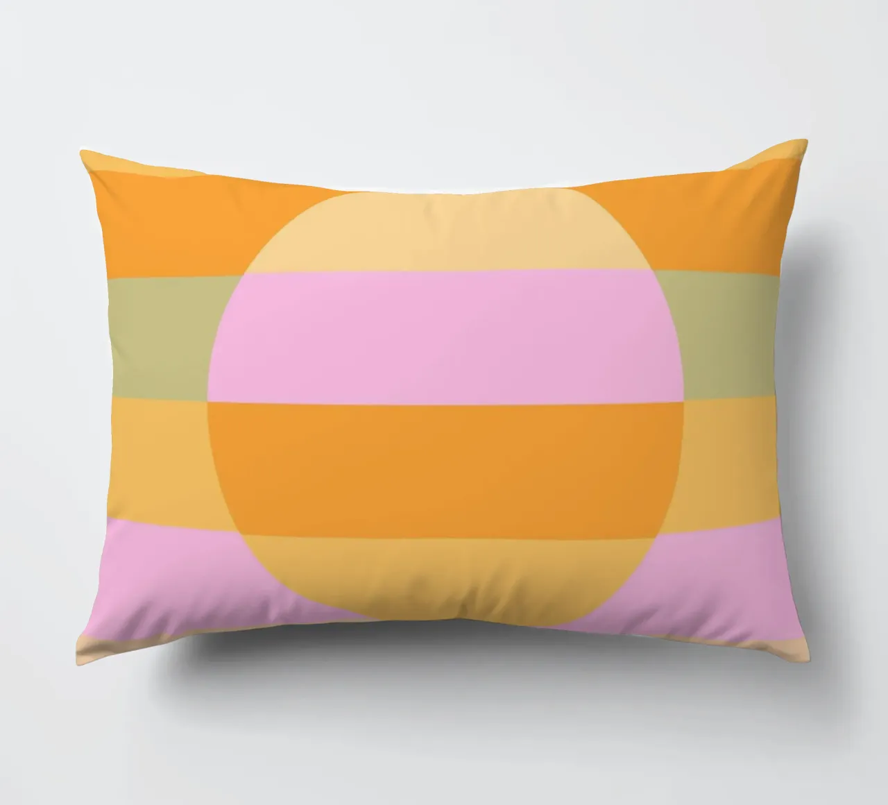 Sole retrò arcobaleno pastello cuscino da Dominique Vari Abstract