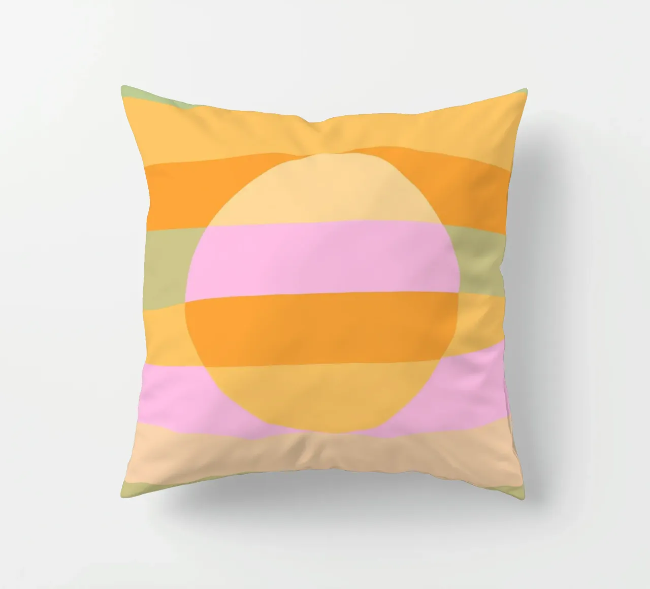 Sole retrò arcobaleno pastello cuscino da Dominique Vari Abstract