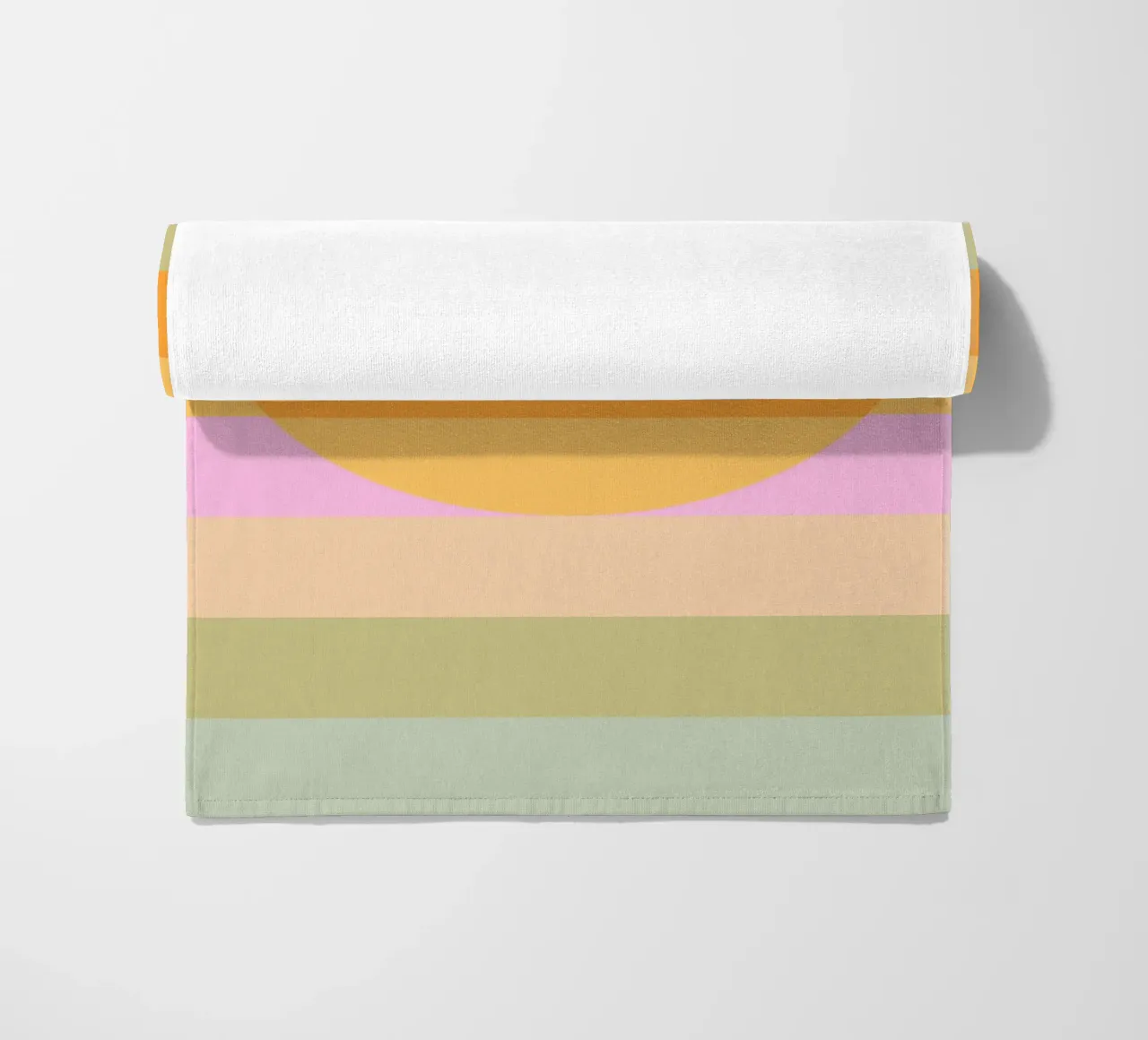 Sole retrò arcobaleno pastello telo mare da Dominique Vari Abstract